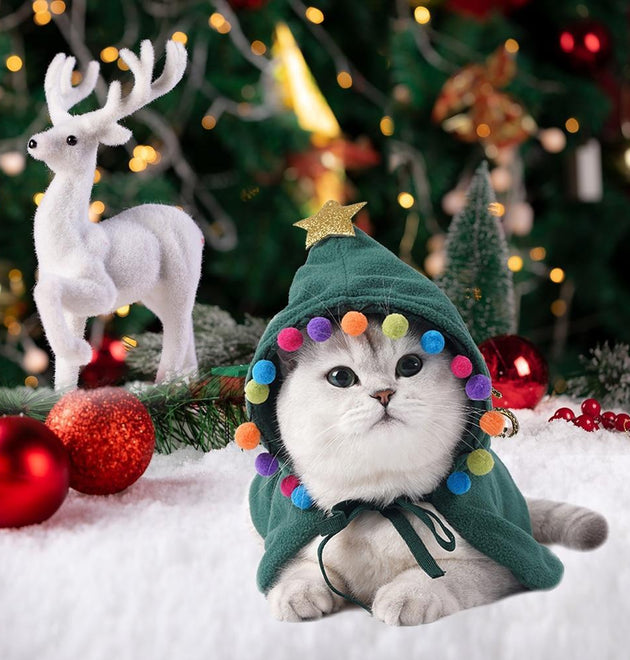New products Christmas and Halloween changing into funny cat clothes Cape