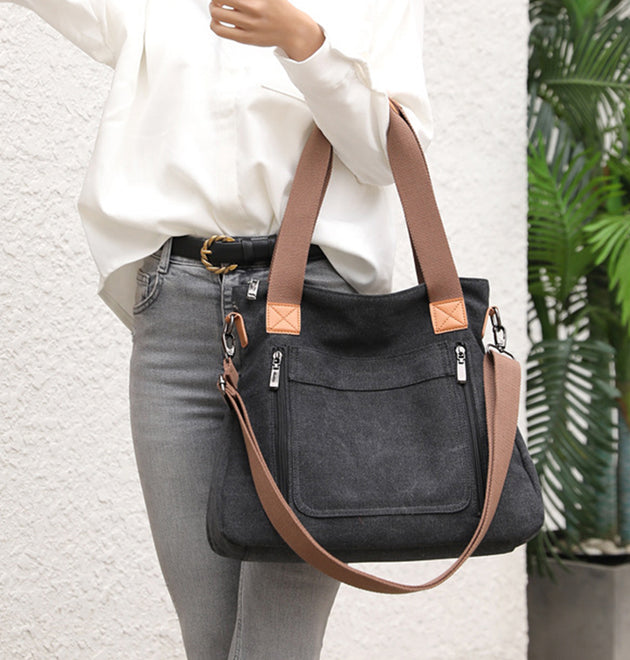 Women Totes All-match Portable Large-capacity Female Canvas Bag Female Casual Shoulder Bags