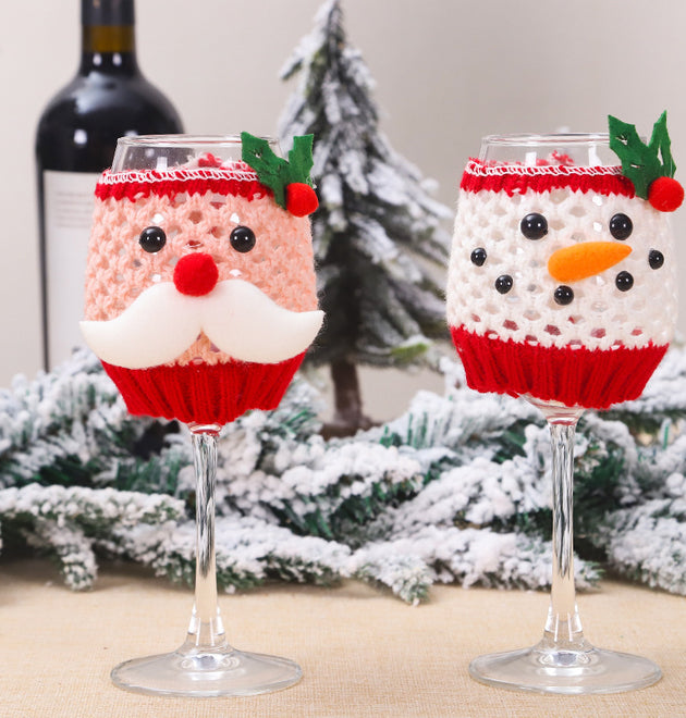 New Products In Stock Christmas Wool Wine Cup Cover