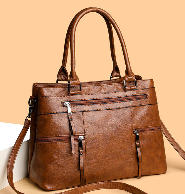 Temperament Wild Advanced Texture Handbag Soft Leather Commuter Shoulder Messenger Bag