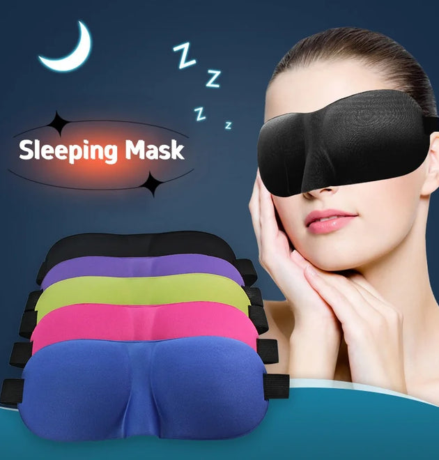Eye Mask for Sleeping 3D Contoured Cup Blindfold Concave Molded Night Sleep Mask Block Out Light with Women Men