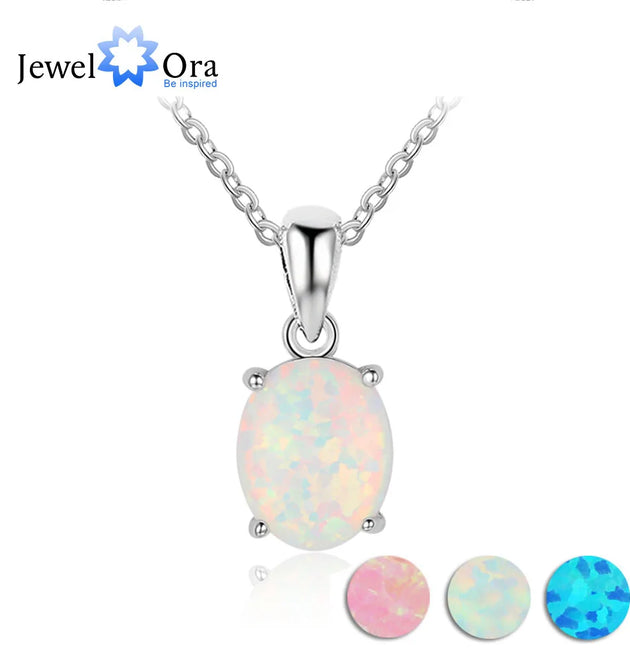 Milky Opal Pendants & Necklaces With Silver Color Jewelry Wedding Gifts