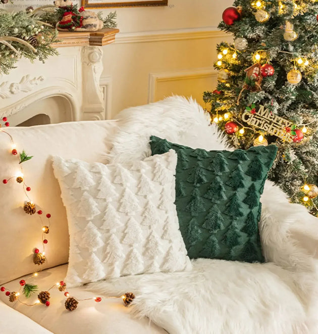 Christmas Pillow Zippered Square Xmas Series Cushion Cover Case