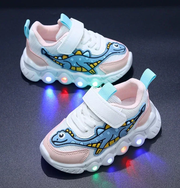 LED Children Cute Cartoon Boys Casual Sneaker Shoes