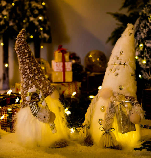 Glowing Gnome Christmas Faceless Doll 30cm Tree Decorations