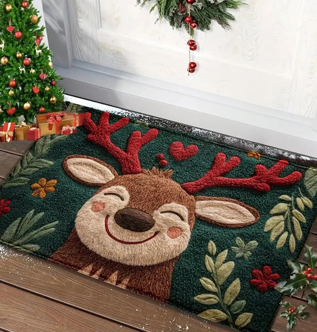 Christmas Door Mat Red Santa Claus Outdoor and indoor Gingerbread Man Carpet