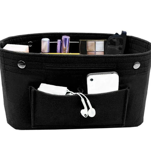 Women's Organizer Handbag Felt Travel Bag Insert Liner Purse Organiser Pouch
