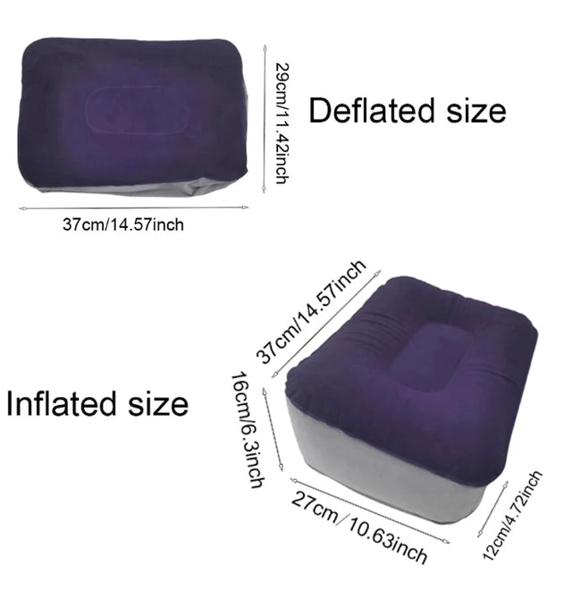 Inflatable Footrest Pillow PVC Foot Rest Air Pillow Cushion