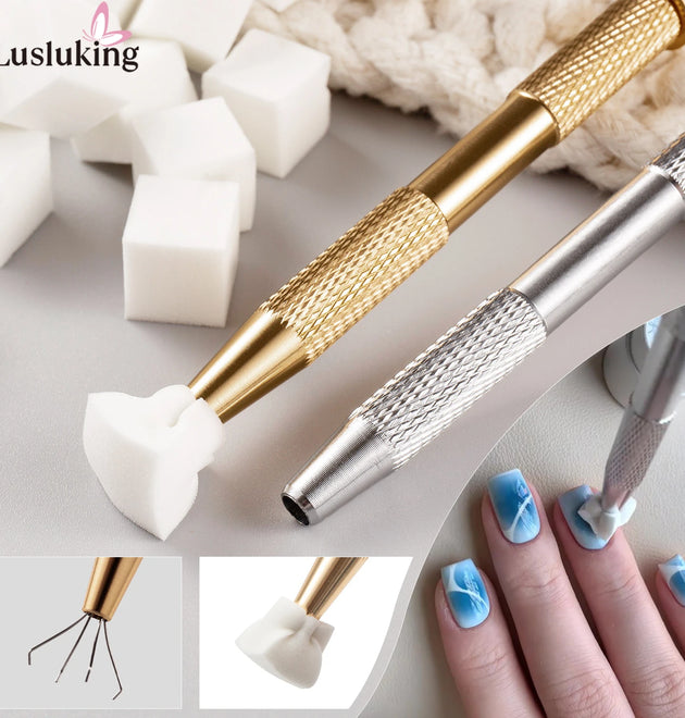 50/25pcs Nail Art Sponge Set Manicure DIY Creative Nail Sponge Gripper Tool