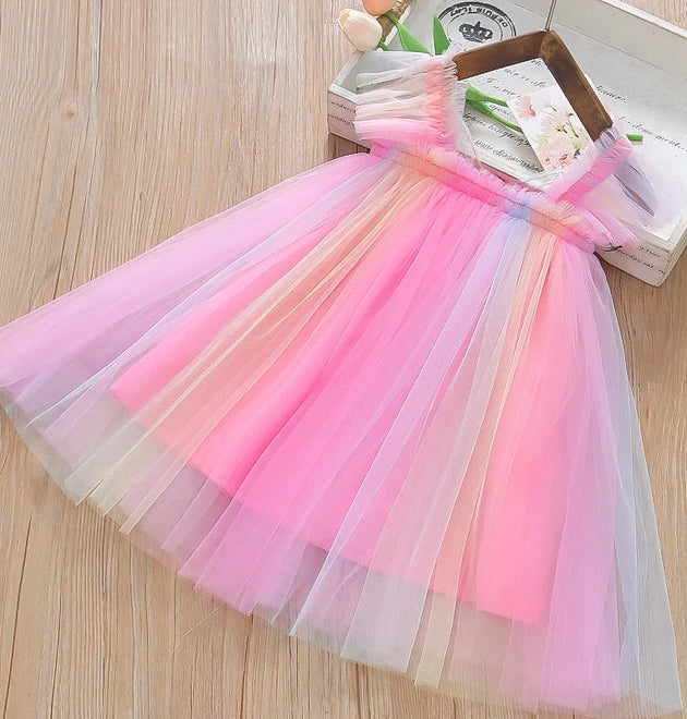 Summer New Colorful Chiffon Baby Girl Princess Dress