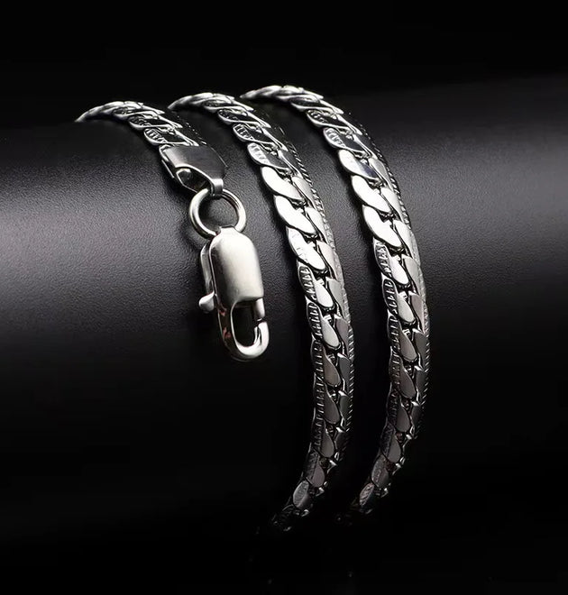 20-60cm 5mm Silver Color luxury brand design noble Necklace Chain For Woman Men Fashion Wedding Engagement Jewelry
