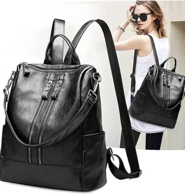 Leather Backpack Female Travel Bag Wild Large Women Fashion Bag Leather Waterproof Anti-theft Shoulder Bags Handbags Ladies