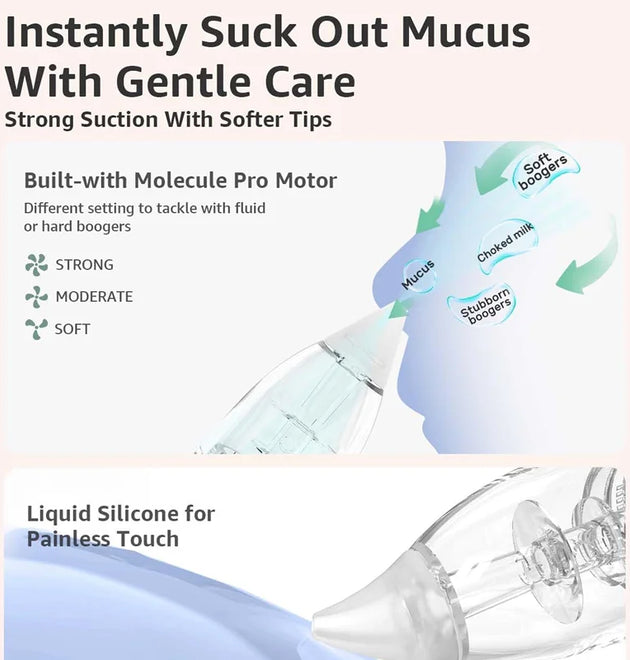 Smart Electric Baby Nasal Aspirator Absorber Equipment Silent Utensils Obstruction Rhinitis Cleaner New Born Items Care Tools