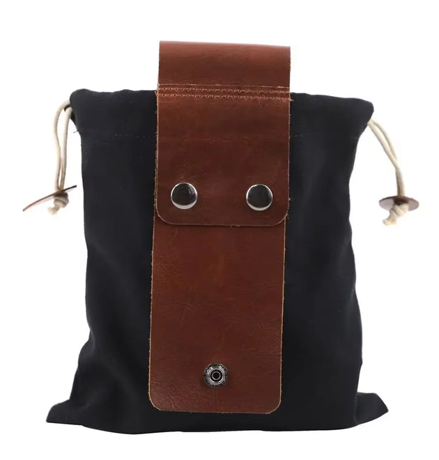 Outdoor Foraging Case Bag Leather Bushcraft Bag Vegetable Harvest Garden Fruit Picking Waist Tools Storage Hanging Pouch Camping