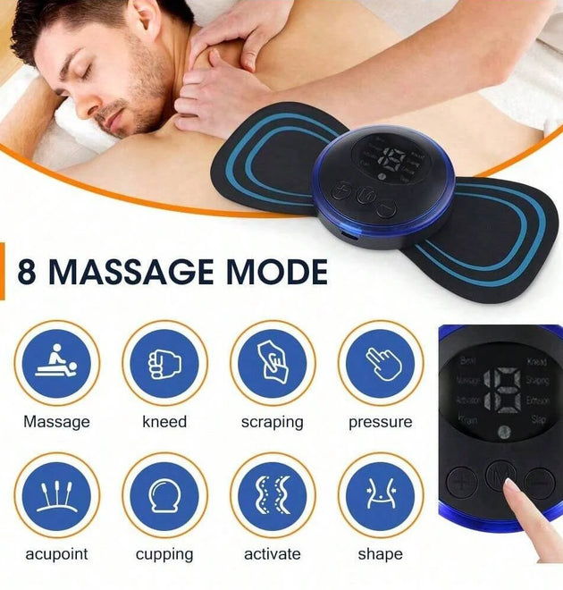 1PC Smart Mini Neck Massager Sticker USB Rechargeable Multi-function Massage Device