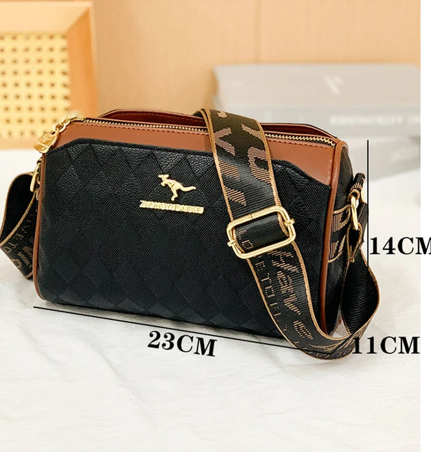 Luxury High Quality Women Messenger Bag Famous Designer Lady Shoulder Bags Fashionable Checkered Trendy Crossbody Bolsas Sac A
