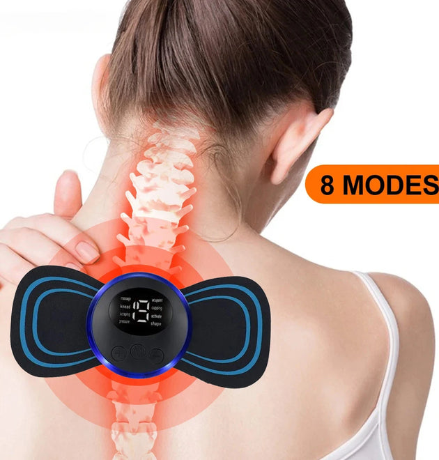 1PC Smart Mini Neck Massager Sticker USB Rechargeable Multi-function Massage Device