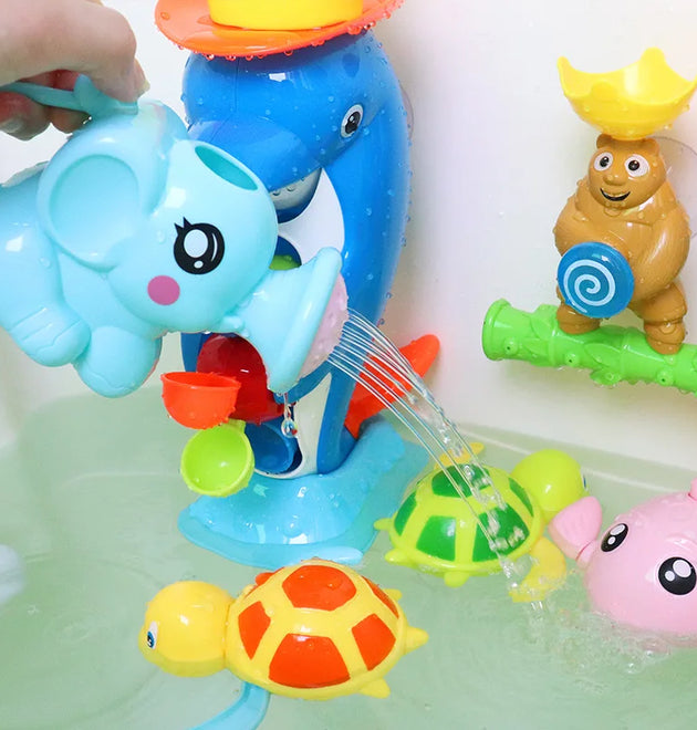 Baby Bath Toy, Bathing Cute  Elephant Shower Swimming Water Spraying Clouds Shower Bath Toy For Kids Water Playing Toy