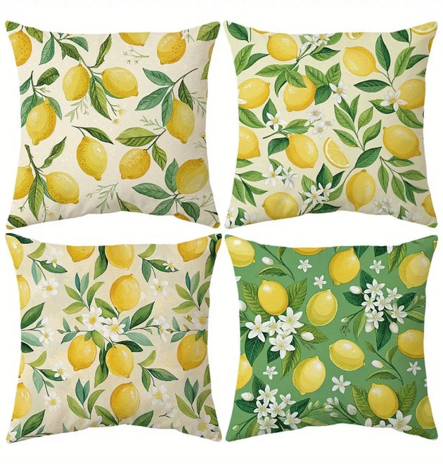 Refreshing Lemon - Floral Delight Pillow Soft and Comfortable Covers