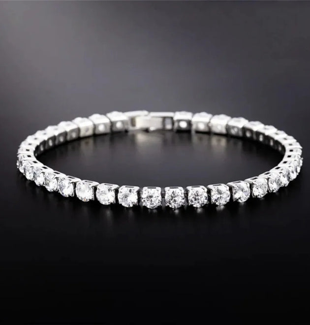 Tennis Bracelet Iced Out Chain Bracelets For Women Men Silver Color Men Bracelet Chain Homme Jewelry
