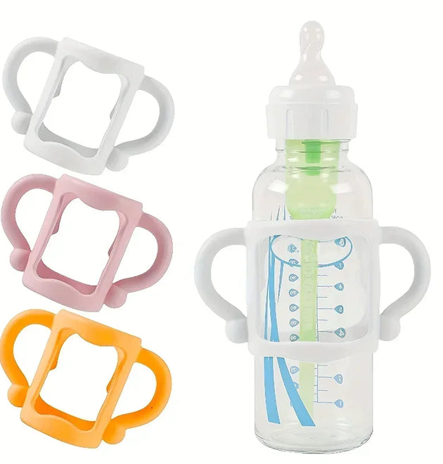 Easy Grip Handle, Can Accommodate Most Bottles - BPA-free Soft Silicone