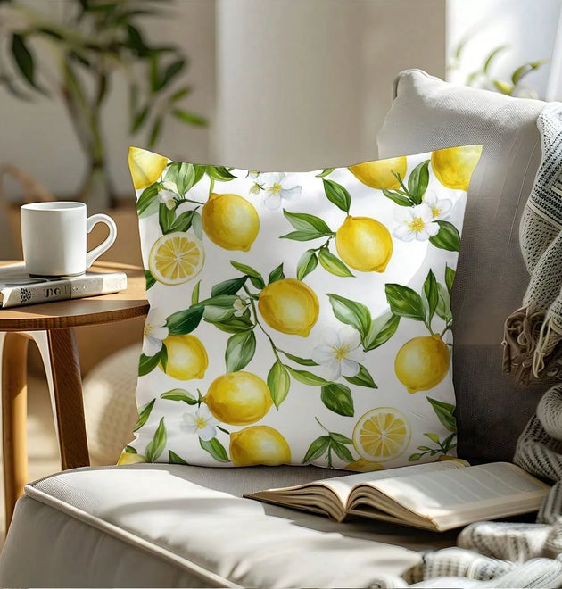 Yellow Lemon Single-sided Printed Pillowcase