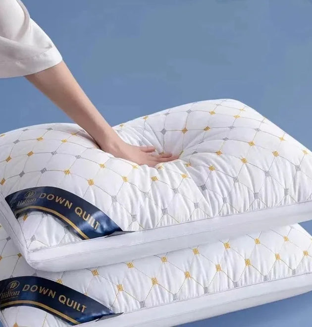 Polyester Pillow Insert for Adults - Hotel & Home Use, Soft White Rectangular Bedding Core, Durable Pillow for Dorm & Household