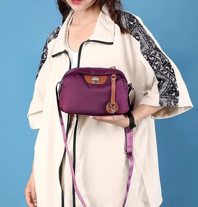 Waterproof Large Capacity Crossbody Bag Casual Solid Color Messenger Shoulder Bag