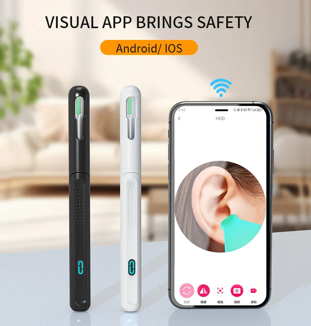 Visual Ear Cleaner with Camera LED Lights 4.0mm Lens Ear Wax Removal Tool Take Video HD Earpick Gifts