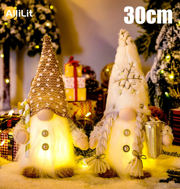Glowing Gnome Christmas Faceless Doll 30cm Tree Decorations