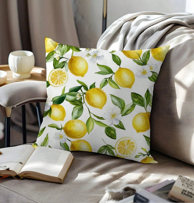Yellow Lemon Single-sided Printed Pillowcase