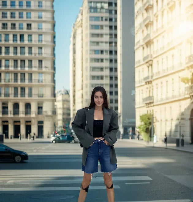 New 2024 Summer High Waist Denim Shorts