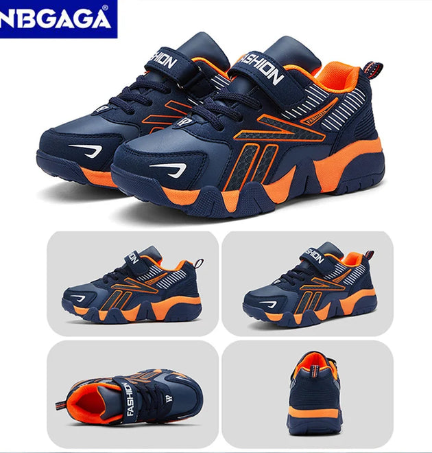 Children Boys  School Sports Fashion Leather Shoes