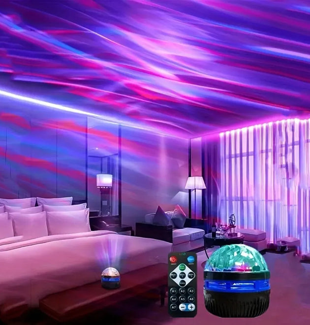 Starry Projector Light 7 Colors Remote Control Polar Projection Night Light