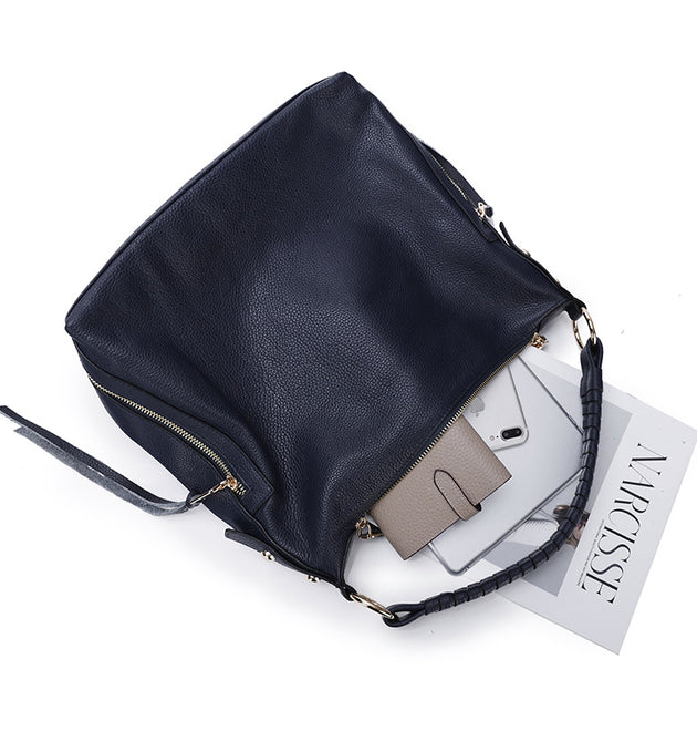 Casual Leather Shoulder Bag Large Capacity